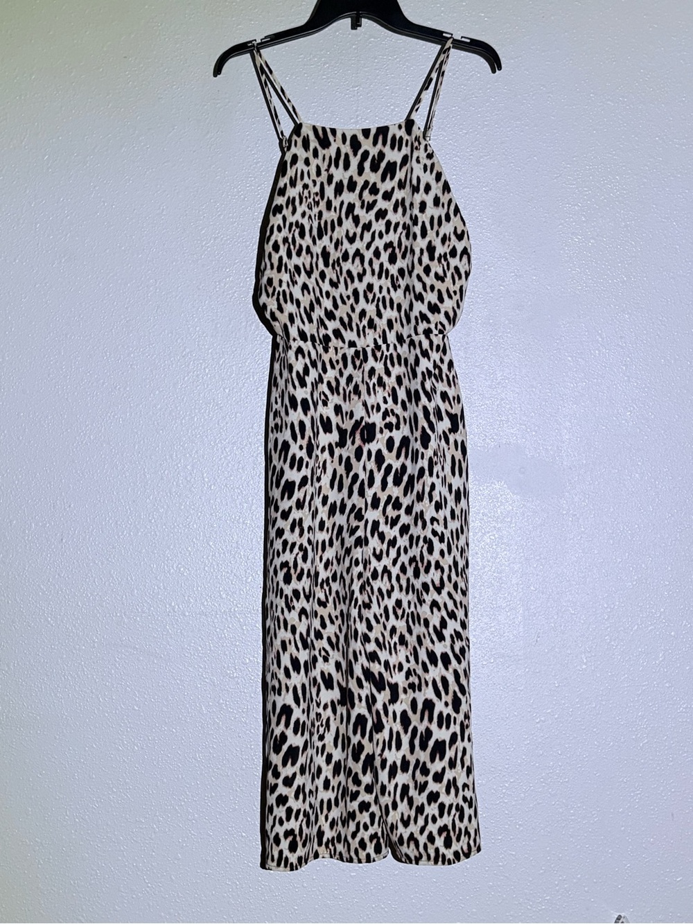 Material Girl Black & Cream Leopard-Print Jumpsuit